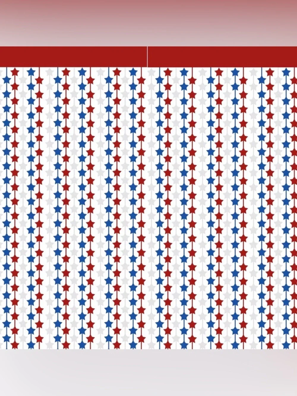 TWO 2 Pks Party Curtains (4 Pc Total) Red White Blue Stars Backdrop MSRP $30 NEW